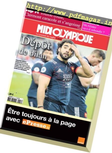 Midi Olympique Rouge – 20 novembre 2017 Cover