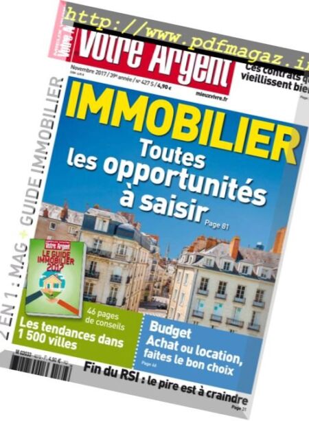 Mieux Vivre Votre Argent – novembre 2017 Cover