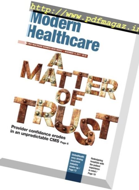 Modern Healthcare – 13 November 2017 Cover