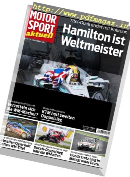 Motorsport Aktuell – 1 November 2017 Cover