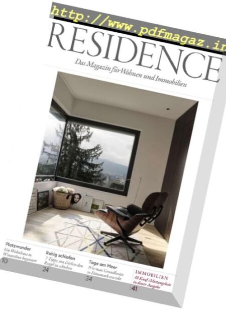 NZZ Residence – Oktober 2017 Cover