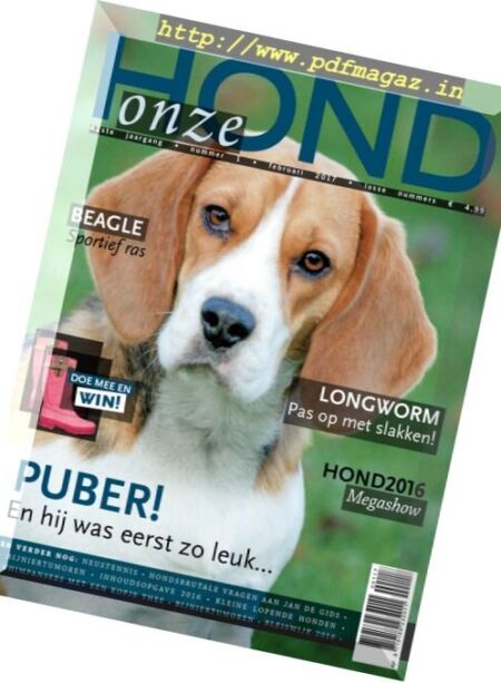 Onze Hond – Februari 2017 Cover