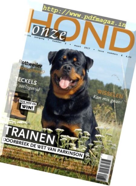 Onze Hond – Maart 2017 Cover