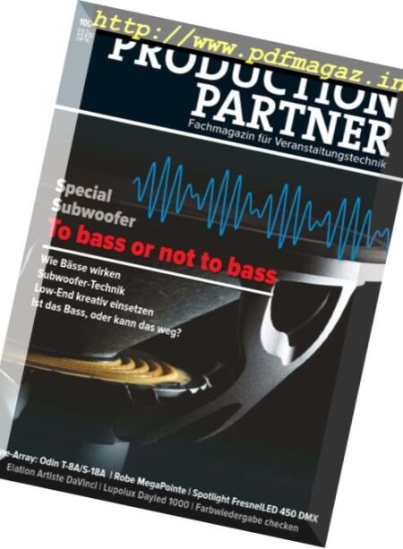 Production Partner – Oktober 2017 Cover