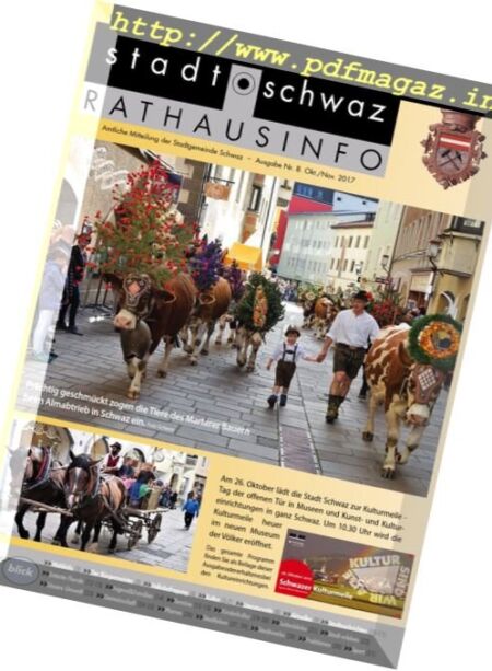 Rathausinfo Schwaz – Oktober-November 2017 Cover