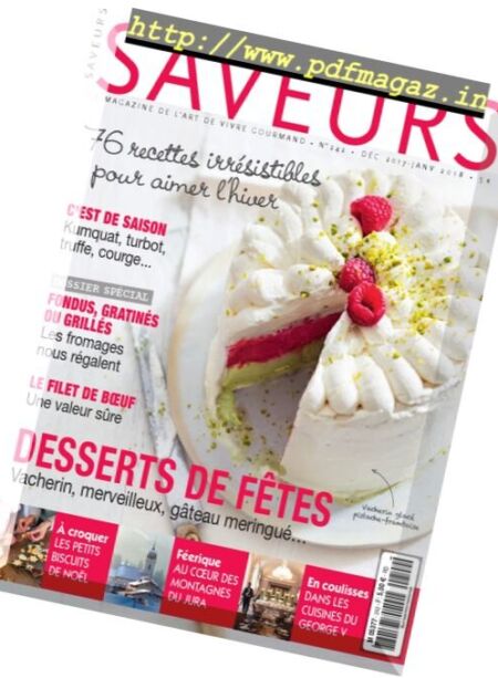 Saveurs France – Decembre 2017 – Janvier 2018 Cover
