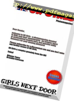 Sex Amateurs UK Adult Photo Magazine – November 2017