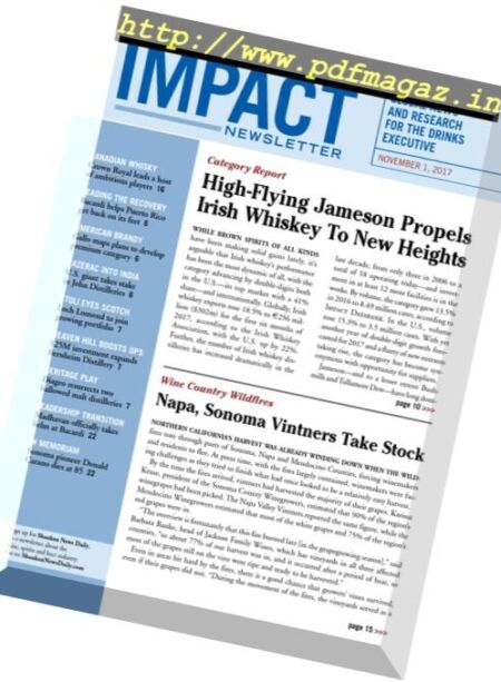 Shanken’s Impact Newsletter – November 2017 Cover