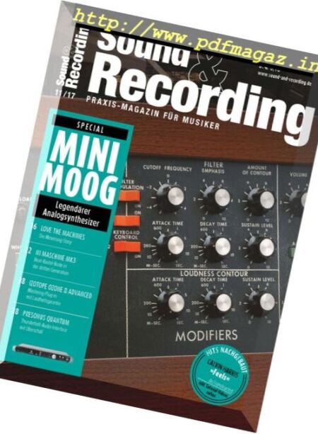 Sound & Recording – November 2017 Cover