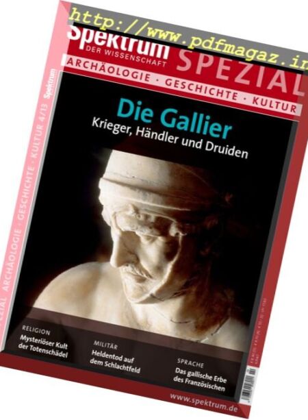 Spektrum der Wissenschaft – Spezial Archaologie Geschichte Kultur – Nr.4 2013 Cover