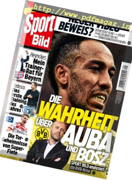 Sport Bild – 8 November 2017 Cover
