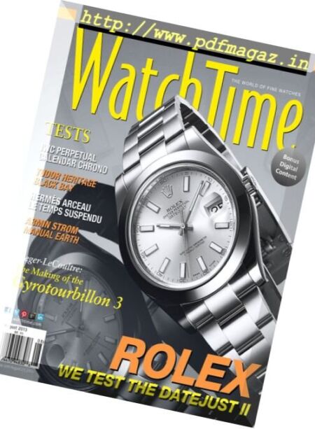 WatchTime – August 2013 Cover