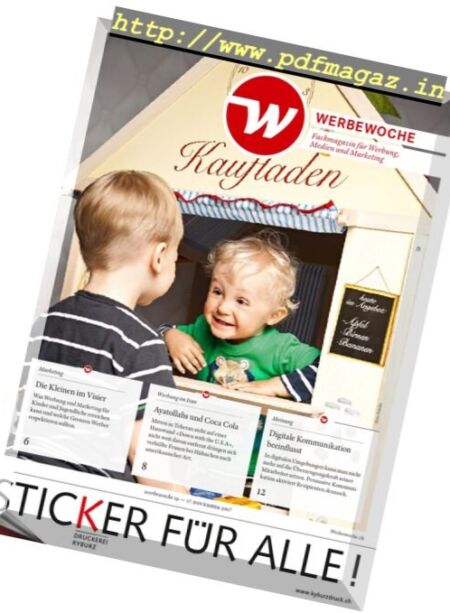 Werbewoche – 17 November 2017 Cover
