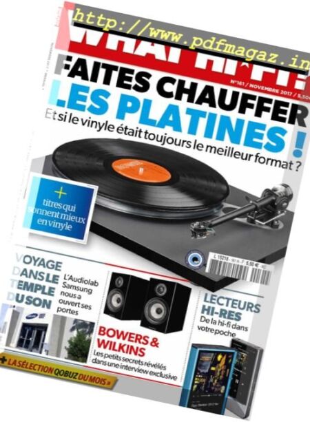 What Hi-Fi France – Novembre 2017 Cover