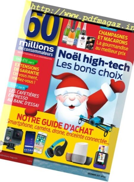 60 Millions de Consommateurs – decembre 2017 Cover