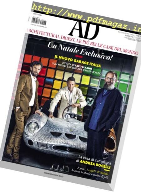 AD Architectural Digest Italia – Dicembre 2017 Cover