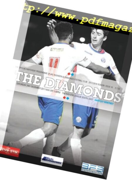 AFC Rushden & Diamonds Matchday Programme – 1 December 2017 Cover
