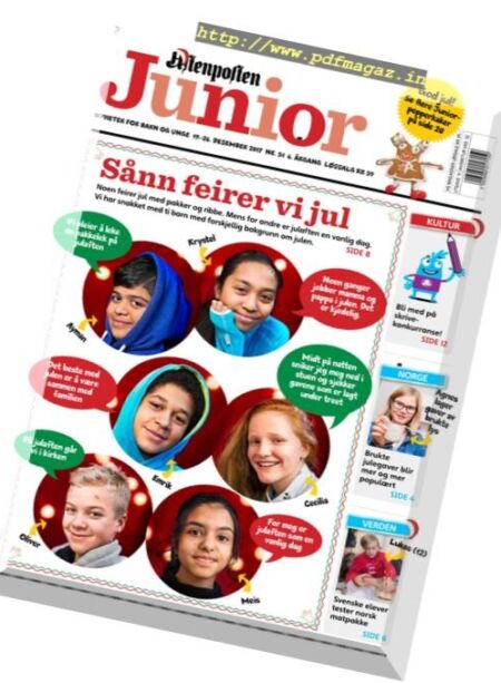 Aftenposten Junior – 19 desember 2017 Cover