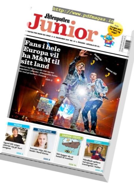 Aftenposten Junior – 5 desember 2017 Cover