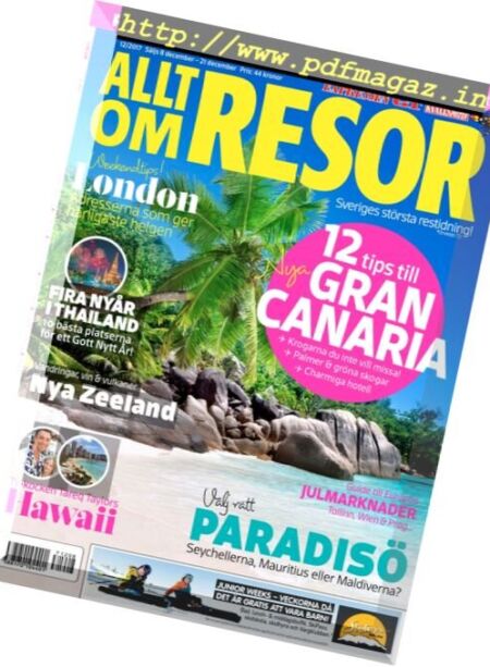Allt om resor – december 2017 Cover