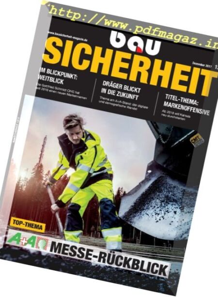 Bau Sicherheit – Dezember 2017 Cover