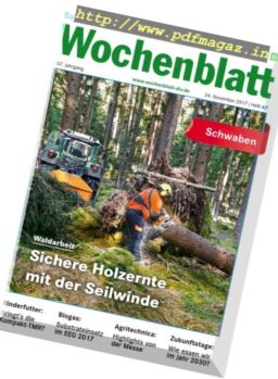 Bayerisches Landwirtschaftliches Wochenblatt Schwaben – 24 November 2017