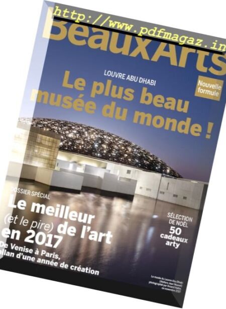 Beaux Arts – decembre 2017 Cover