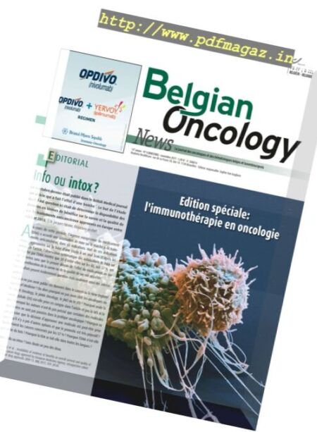 Belgian Oncologie News – November 2017 Cover