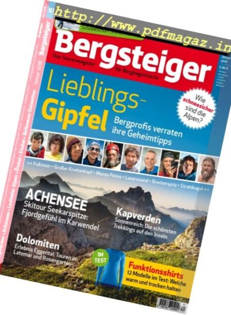 Bergsteiger – Januar 2018 Cover