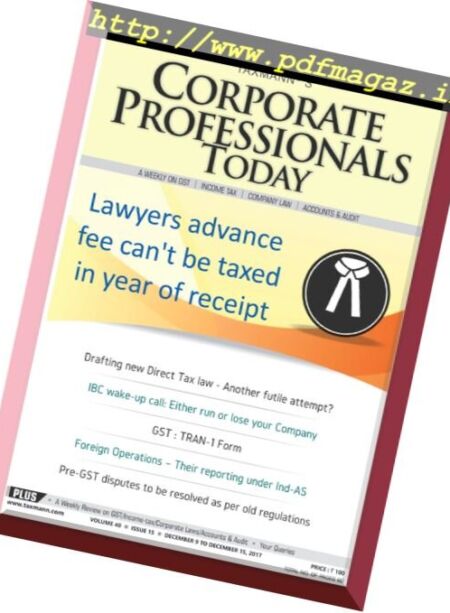 Corporate Professional Today – 9 December 2017 Cover
