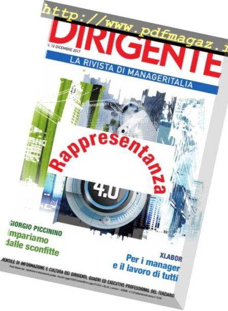 Dirigente – Dicembre 2017 Cover