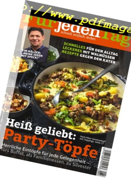 Essen und Trinken – fur jeden Tag Germany – Januar 2018 Cover