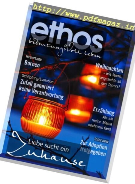 Ethos – Dezember 2017 Cover