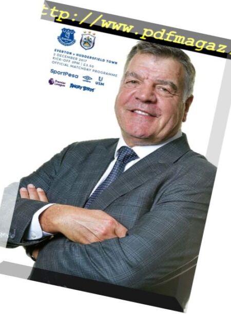 Everton Programmes – 2 December 2017 Cover