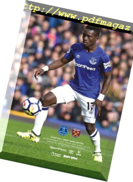 Everton Programmes – 29 November 2017 Cover