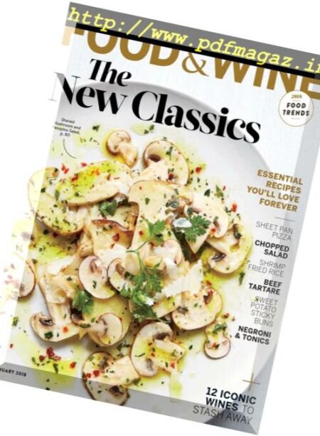 Food & Wine USA – January 2018 Cover