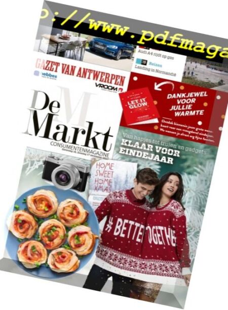 Gazet van Antwerpen De Markt – 16 december 2017 Cover