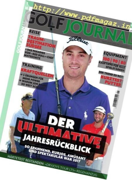 Golf Journal – Dezember 2017 Cover
