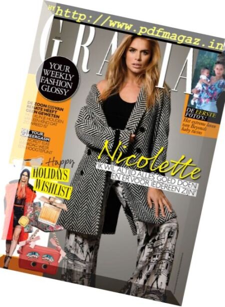 Grazia Netherlands – 22 november 2017 Cover