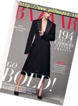 Harper’s Bazaar Romania – decembrie 2017