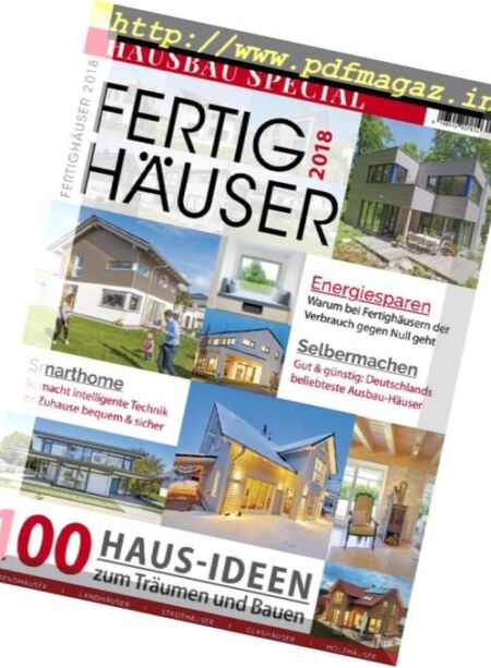 Hausbau – Spezial Fertighauser Nr. 1 2018 Cover