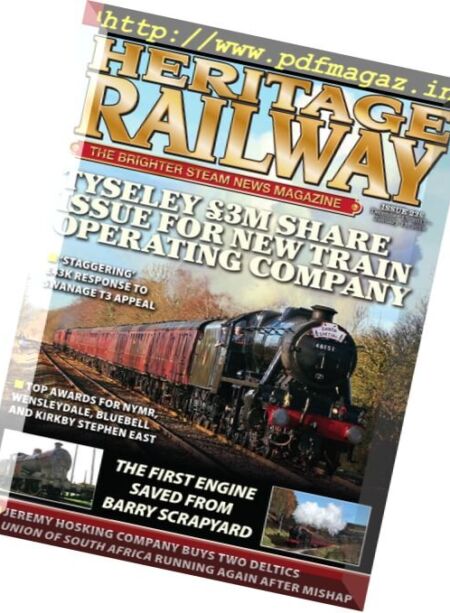 Heritage Railway – 15 December 2017 – 1 January 2018 Cover