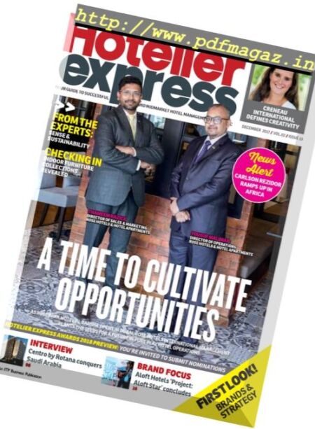 Hotelier Express Middle East – December 2017 Cover