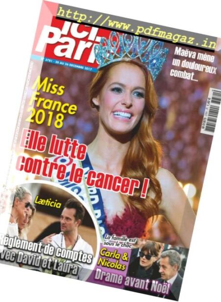 Ici Paris – 20 decembre 2017 Cover