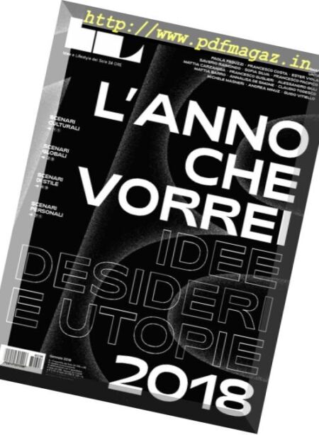 Il Magazine del Sole 24 Ore – Gennaio 2018 Cover