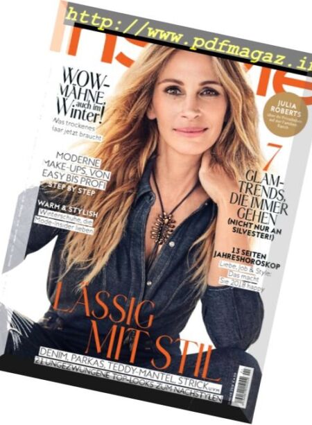 InStyle Germany – Januar 2018 Cover