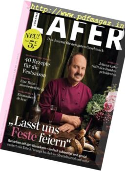 Johann Lafer Journal – Winter 2017
