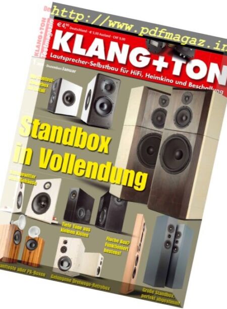 Klang und Ton – Dezember Januar 2018 Cover