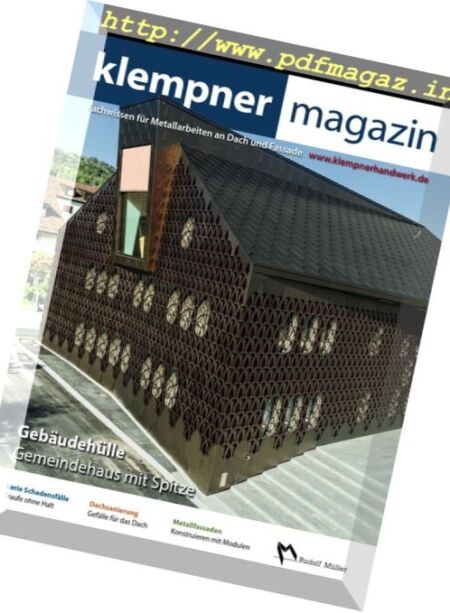 Klempner Magazin – Nr.8 2017 Cover