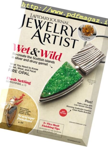 Lapidary Journal Jewelry Artist – January 2018 Cover